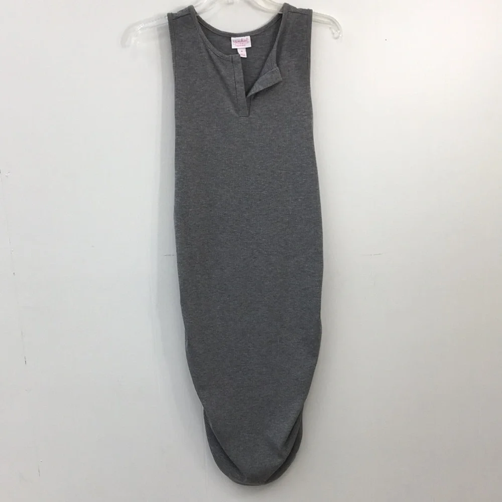 Isabel Maternity Sleeveless Tee Shirt Tank Gray Dress Size M EXCELLENT Condition